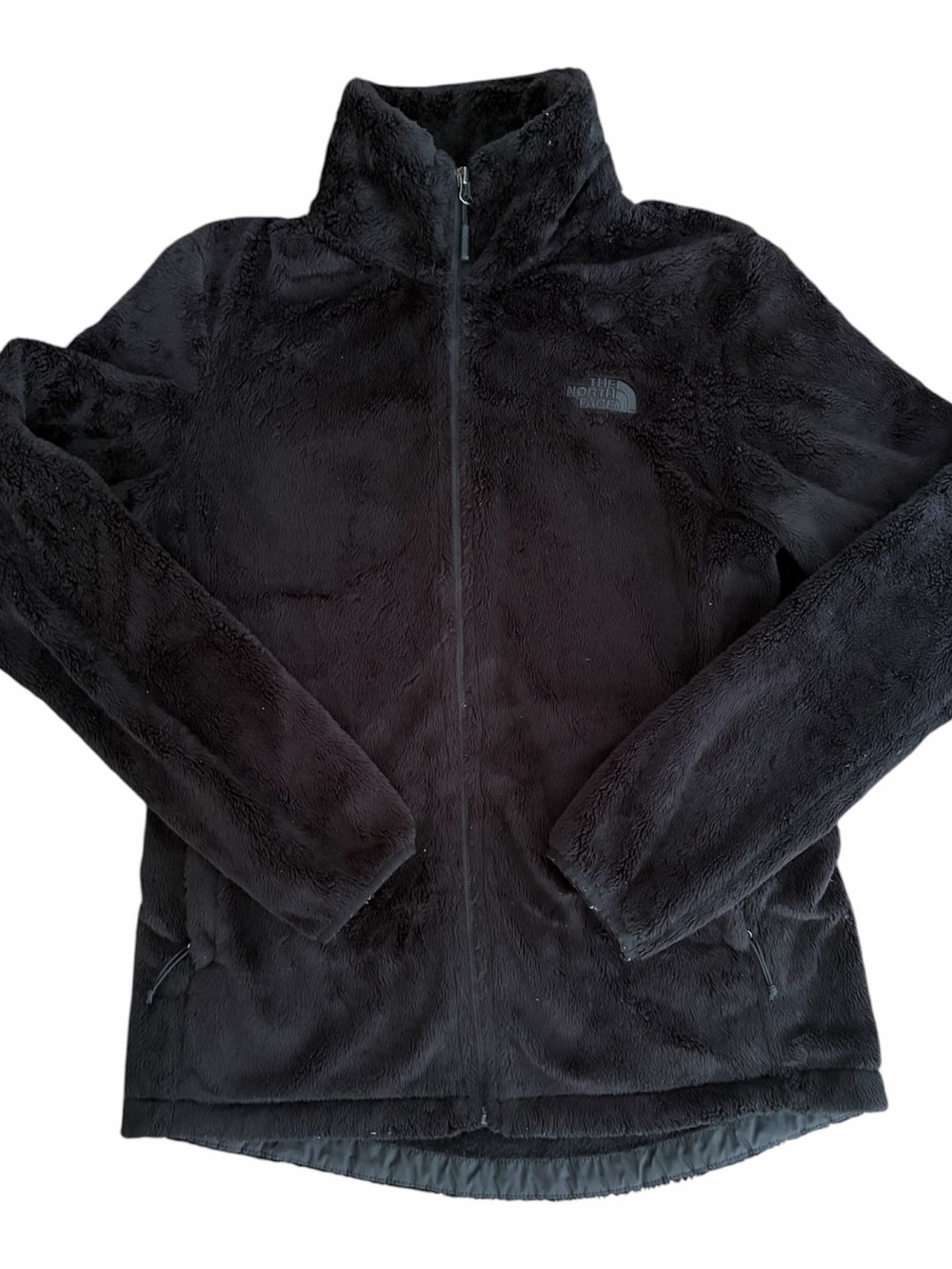 The North Face Women's Black Teddy Fleece Jacket - Full Zip- M